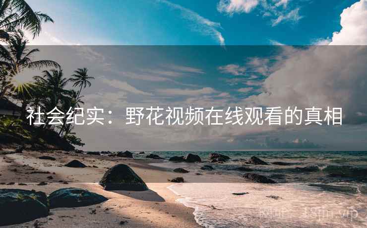 社会纪实：野花视频在线观看的真相