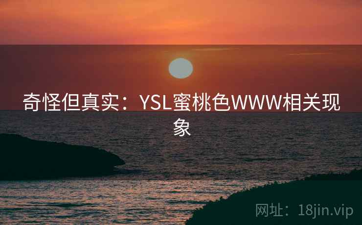 奇怪但真实:YSL蜜桃色WWW相关现象 第2张 奇怪但真实:YSL蜜桃色WWW相关现象 第2张