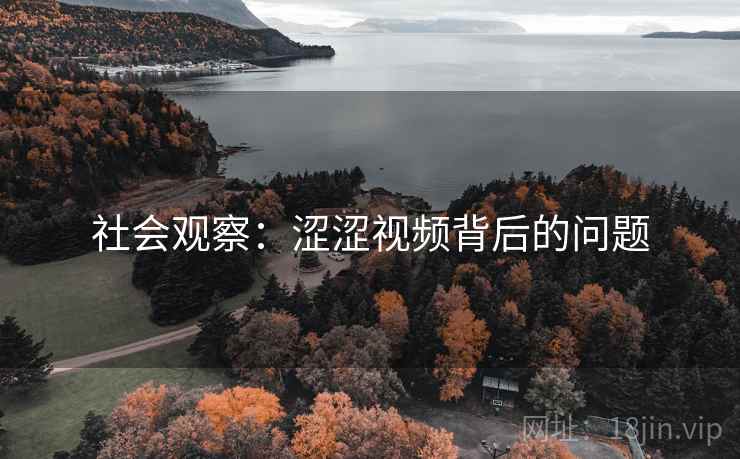 社会观察:涩涩视频背后的问题 第2张 社会观察:涩涩视频背后的问题 第2张