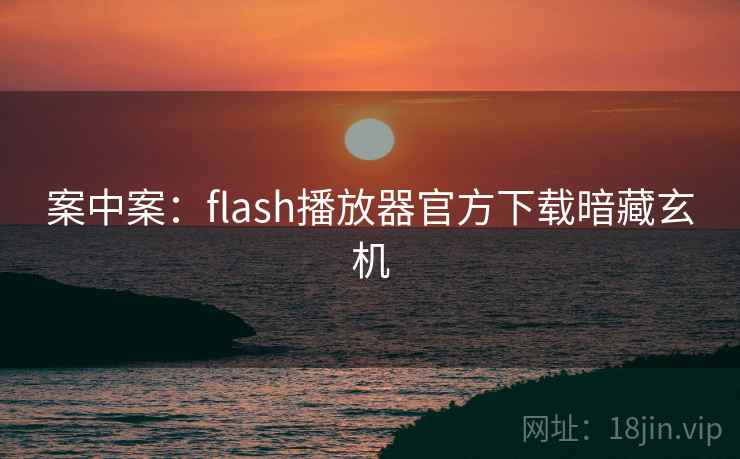案中案：flash播放器官方下载暗藏玄机  第1张